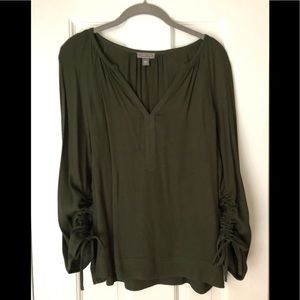 NWOT J.Crew Point Sur Blouse in Olive/Army Green; Size Petite XS